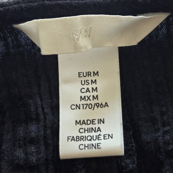 H&M Women's Black 1 Piece Cut Out Black Jumper Pant Suit Medium - Picture 7 of 12